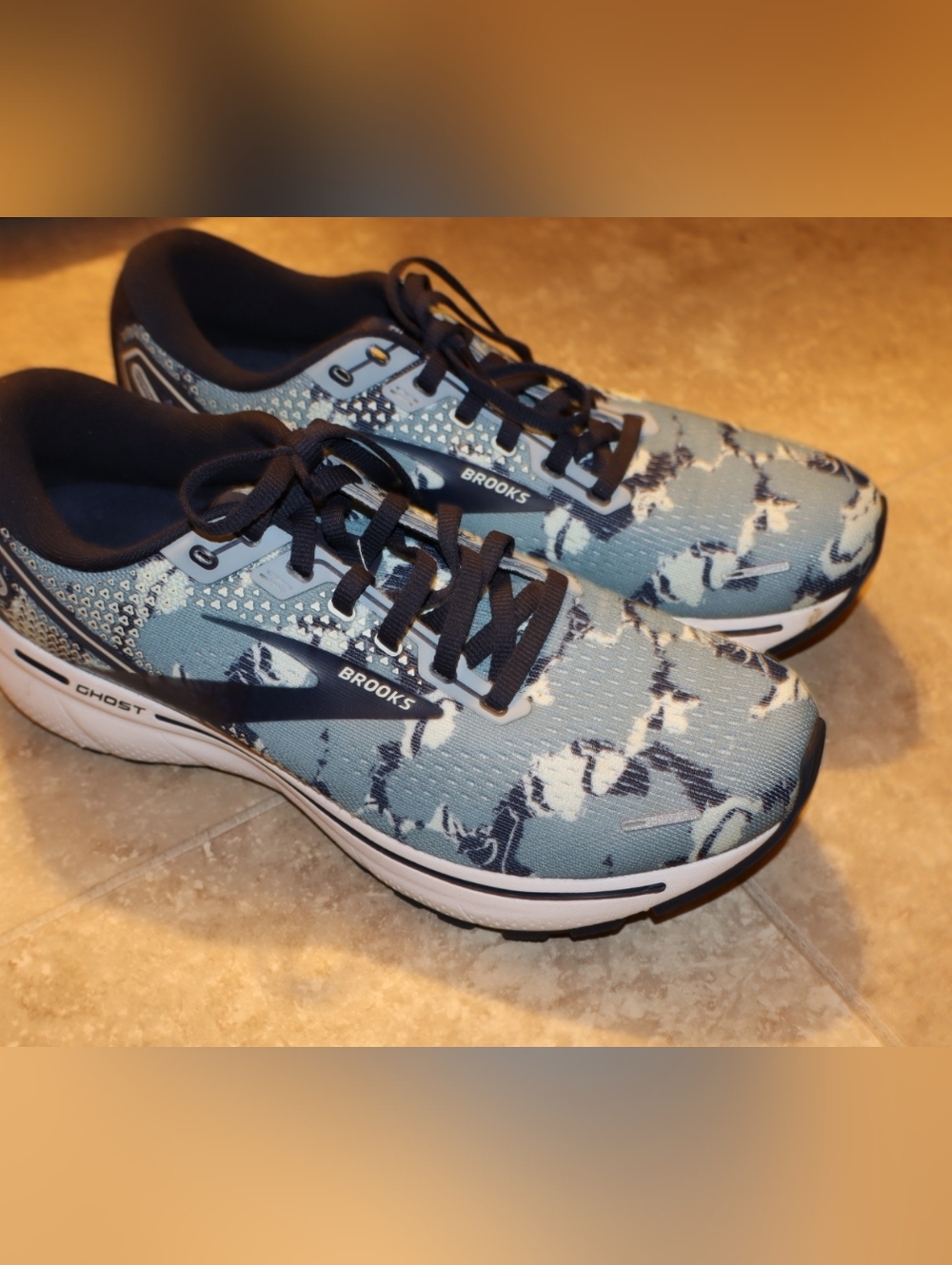 Brooks Ghost 14 Camo Pack Navy Blue Women Running Sneakers- SZ 10.5